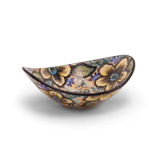 8"x7" Oval Boat Bowl LE.Pattern: Citronelle