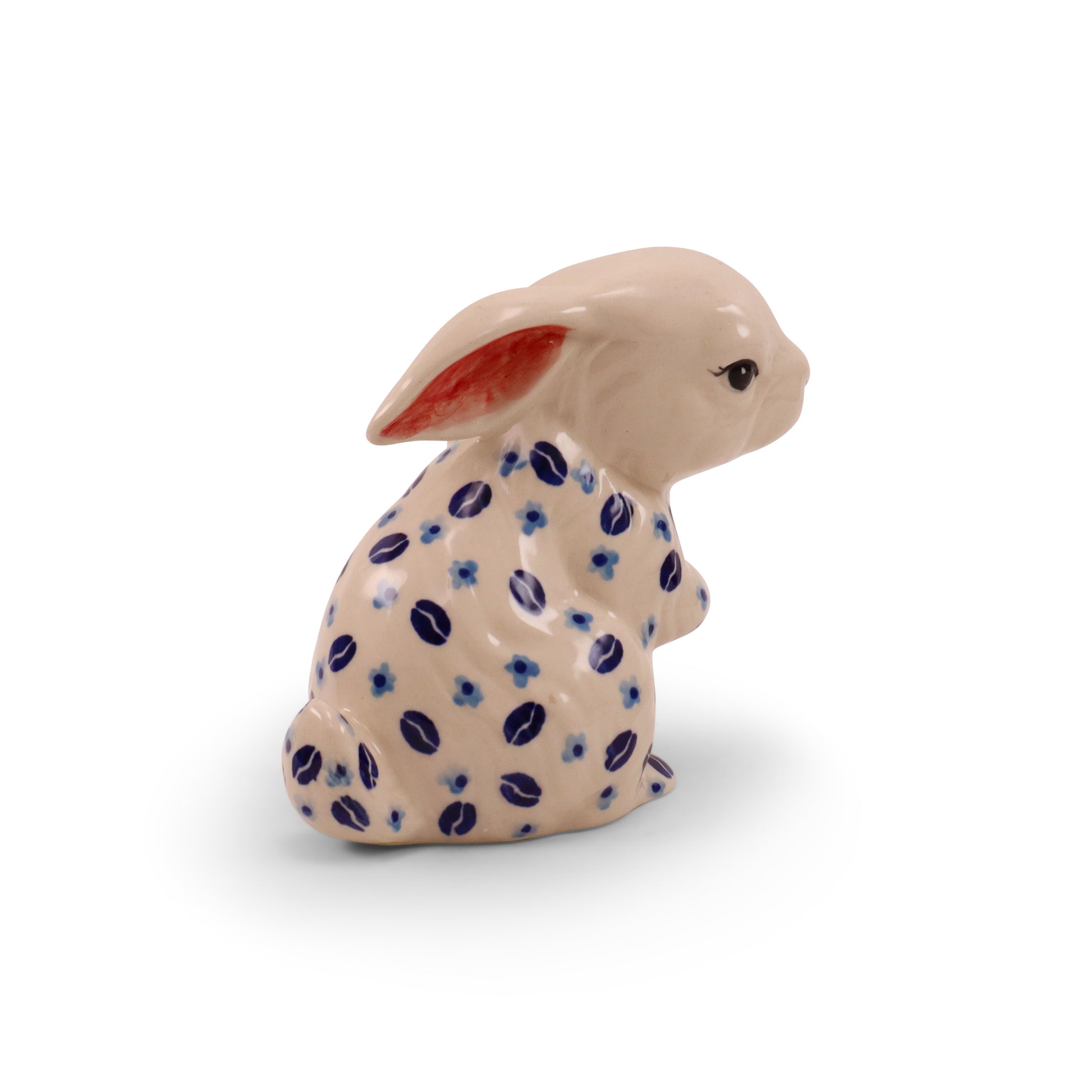 5"x5" Cute Rabbit Figurine 2Q. Pattern: Coffee Time