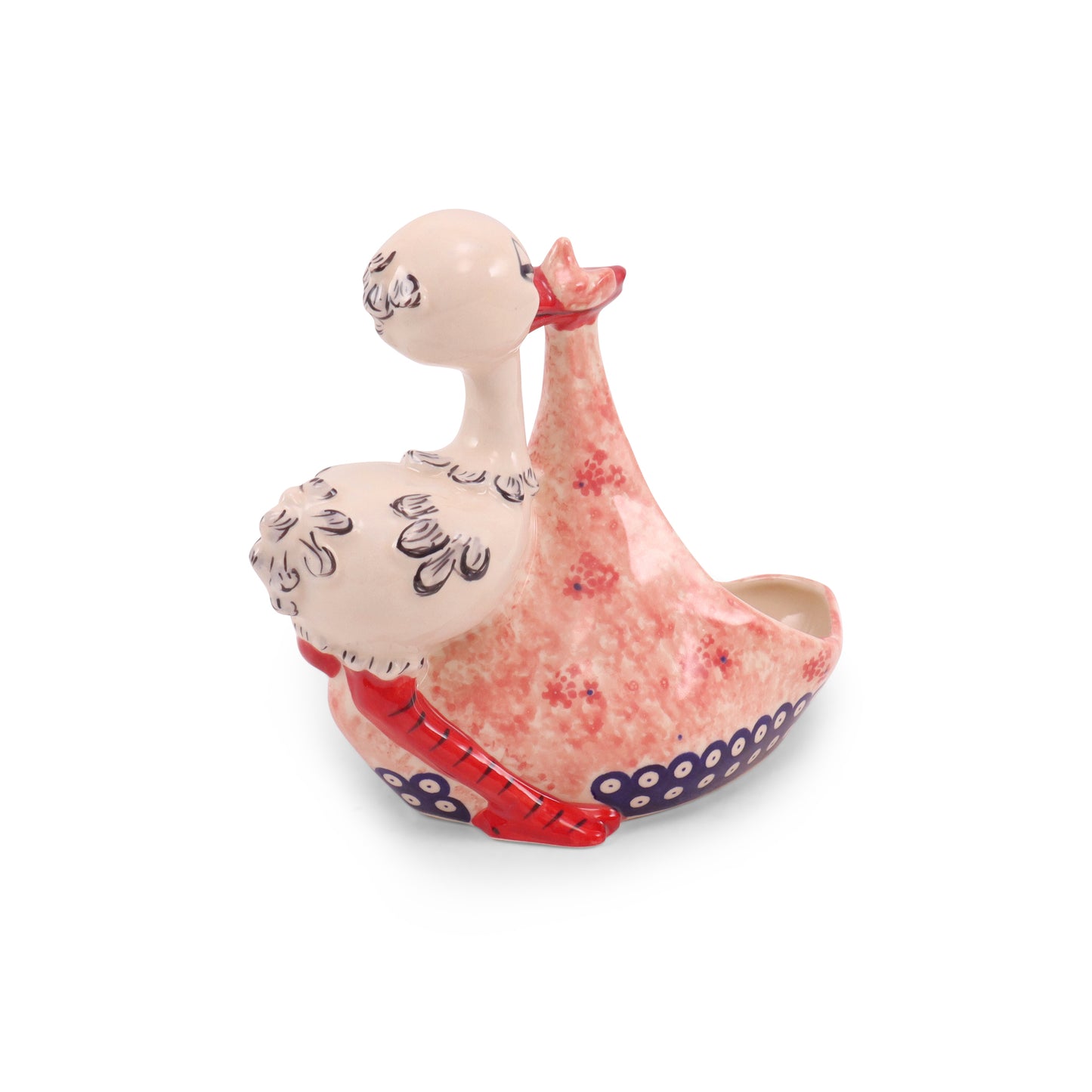 8"x7" Stork Figurine. Pattern: It's a Girl!