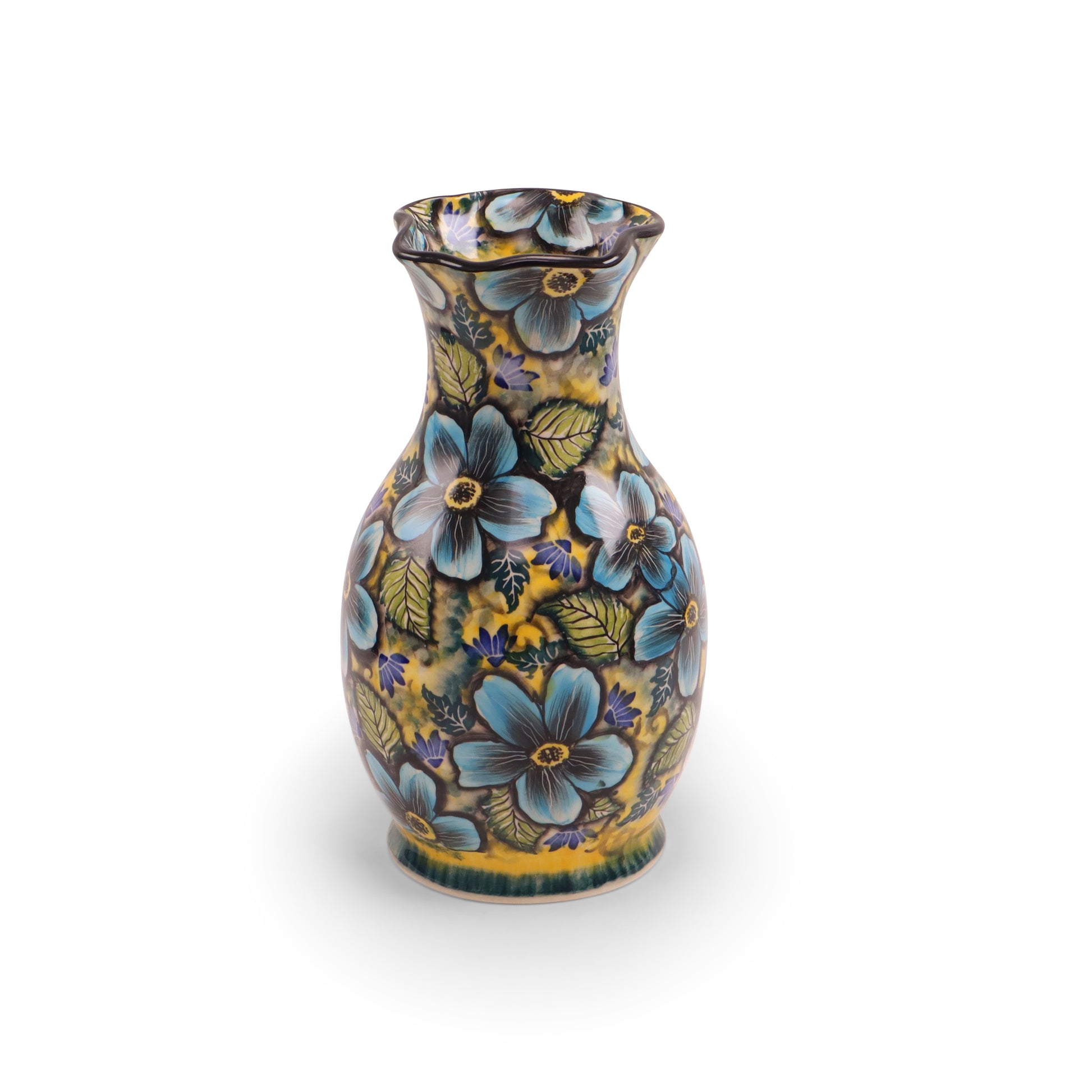 12" Vase LE.Pattern: Forget Me Not