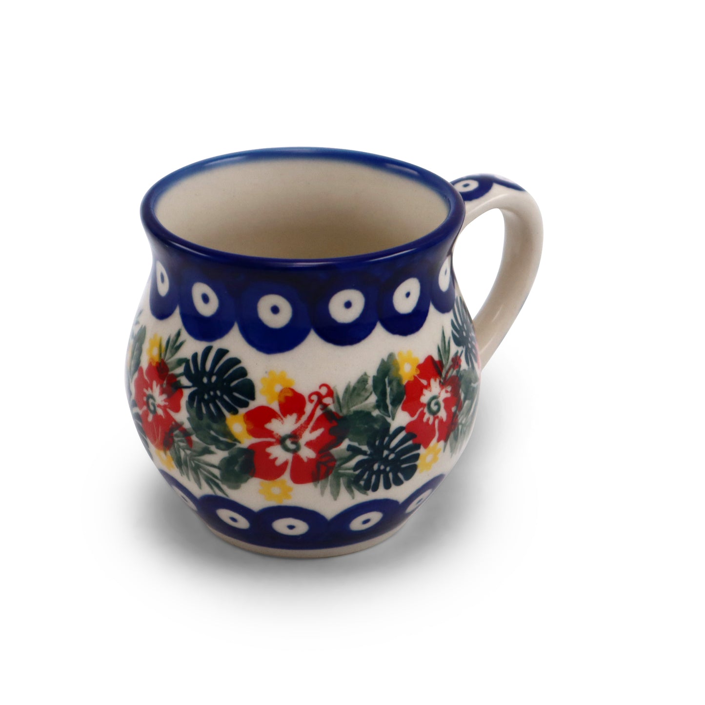 8oz Belly Mug.Pattern: Eucalyptus