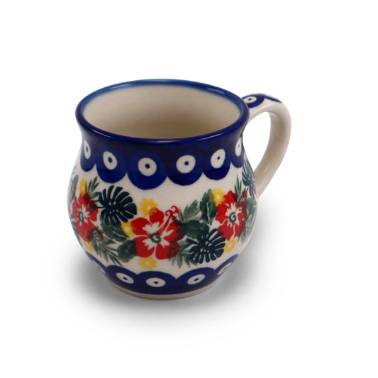 8oz Belly Mug.Pattern: Eucalyptus