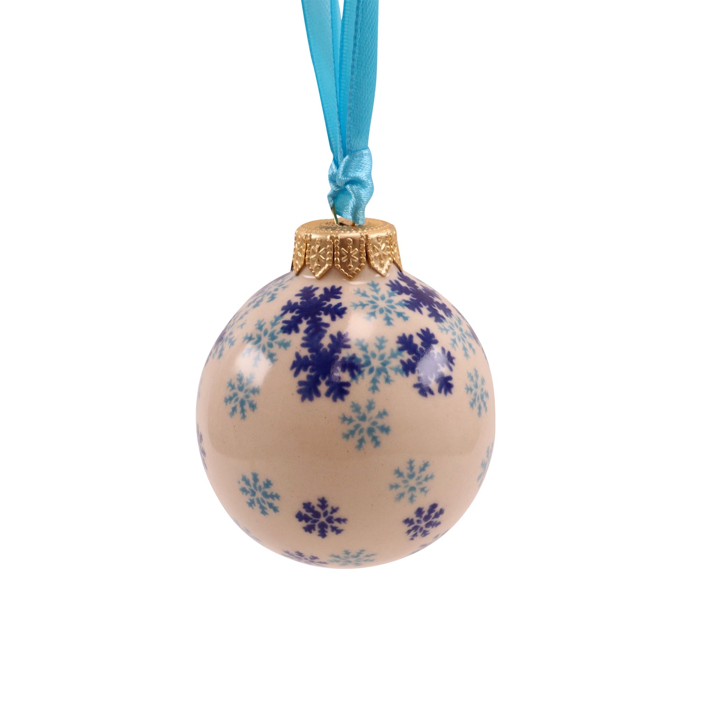 2.5" Round Ornament. Pattern: Snowfall