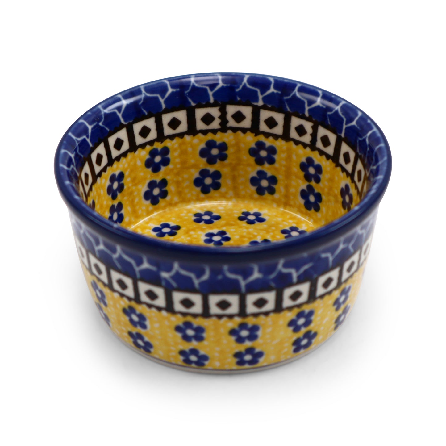 3.5"x2" Ramekin.Pattern: Sunburn