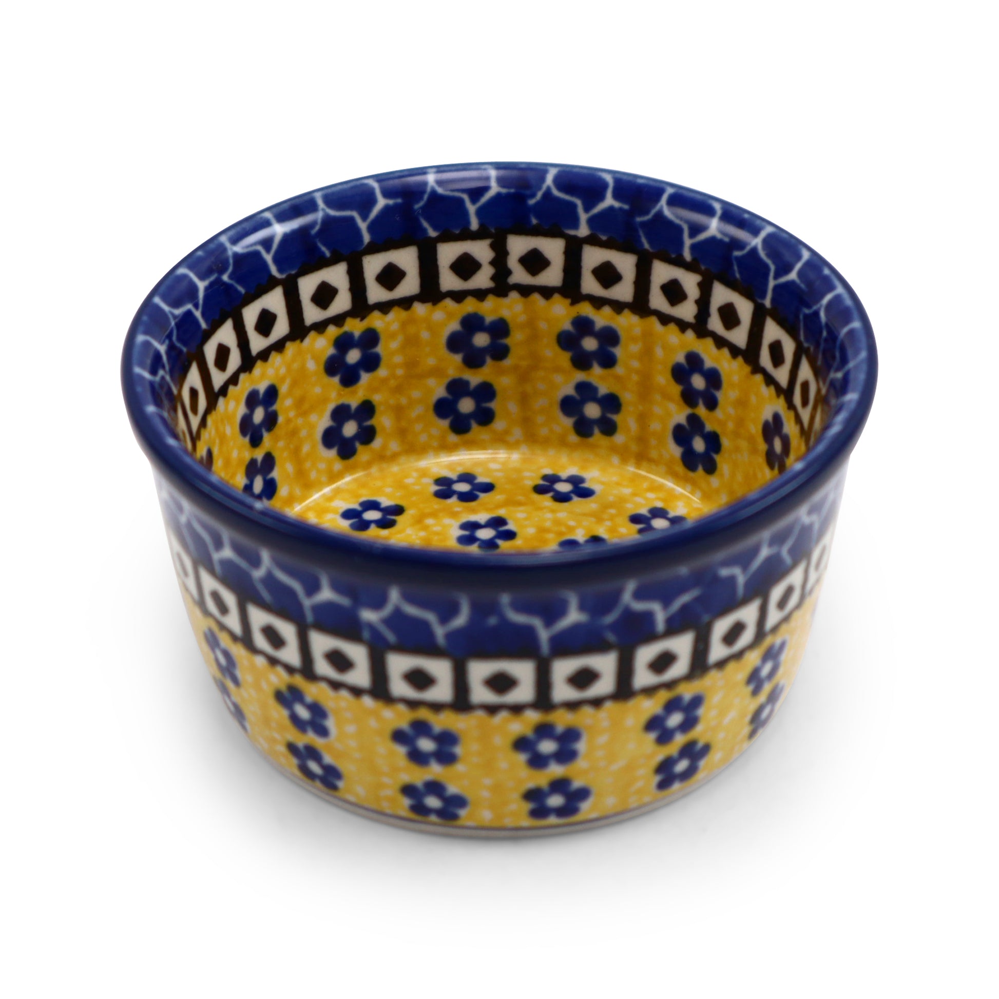 3.5"x2" Ramekin.Pattern: Sunburn