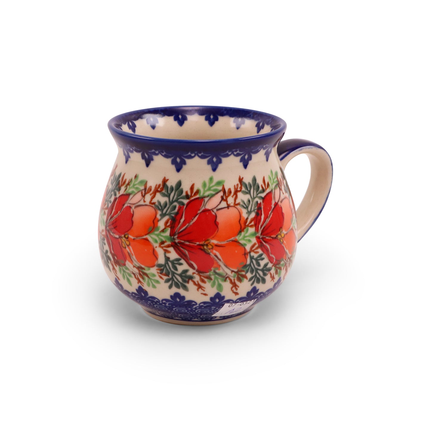 18oz Belly Mug, Pattern: Hibiscus