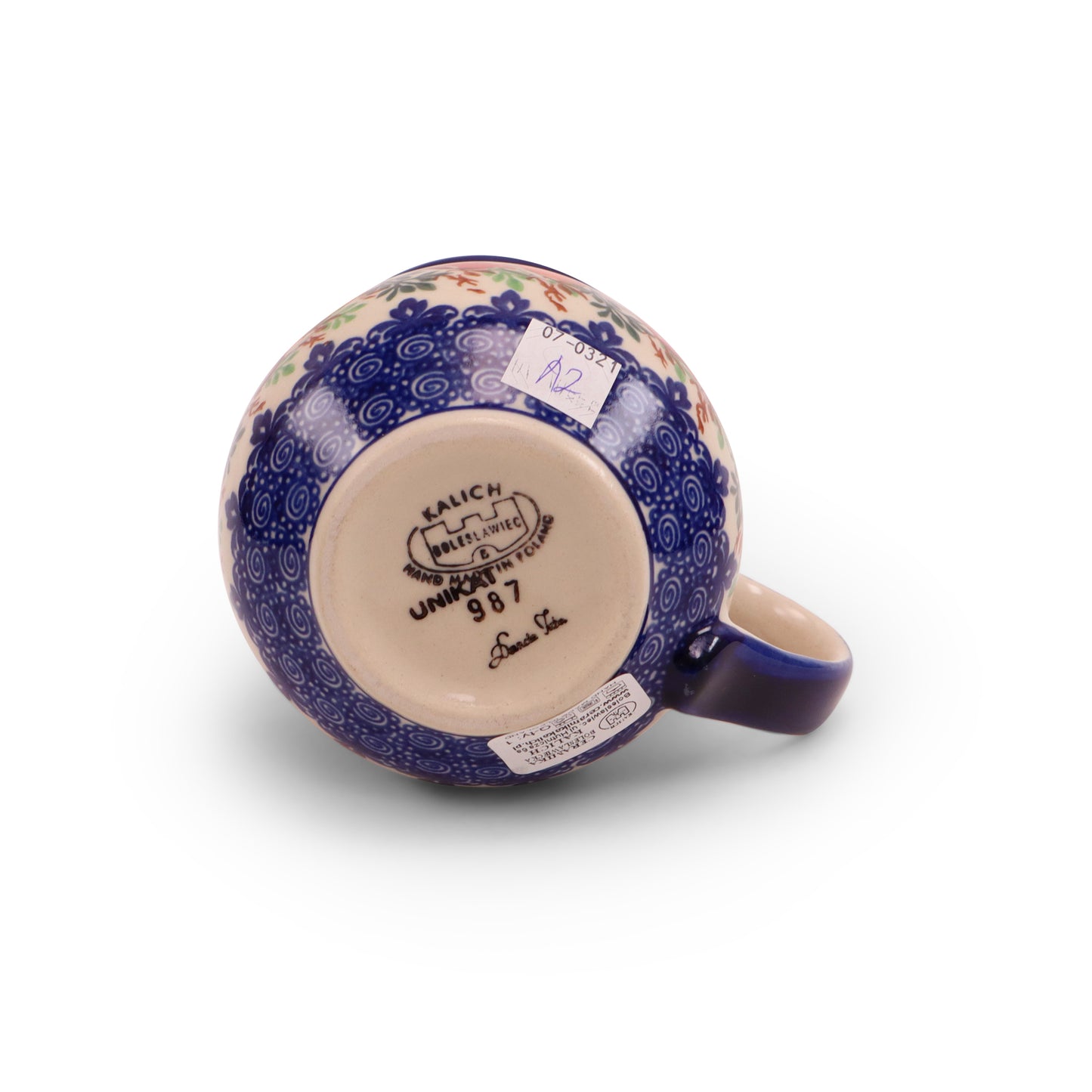 18oz Belly Mug, Pattern: Hibiscus