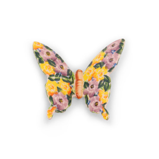 4.5"x3.5" Butterfly Figurine. Pattern: Cheerfully Purple