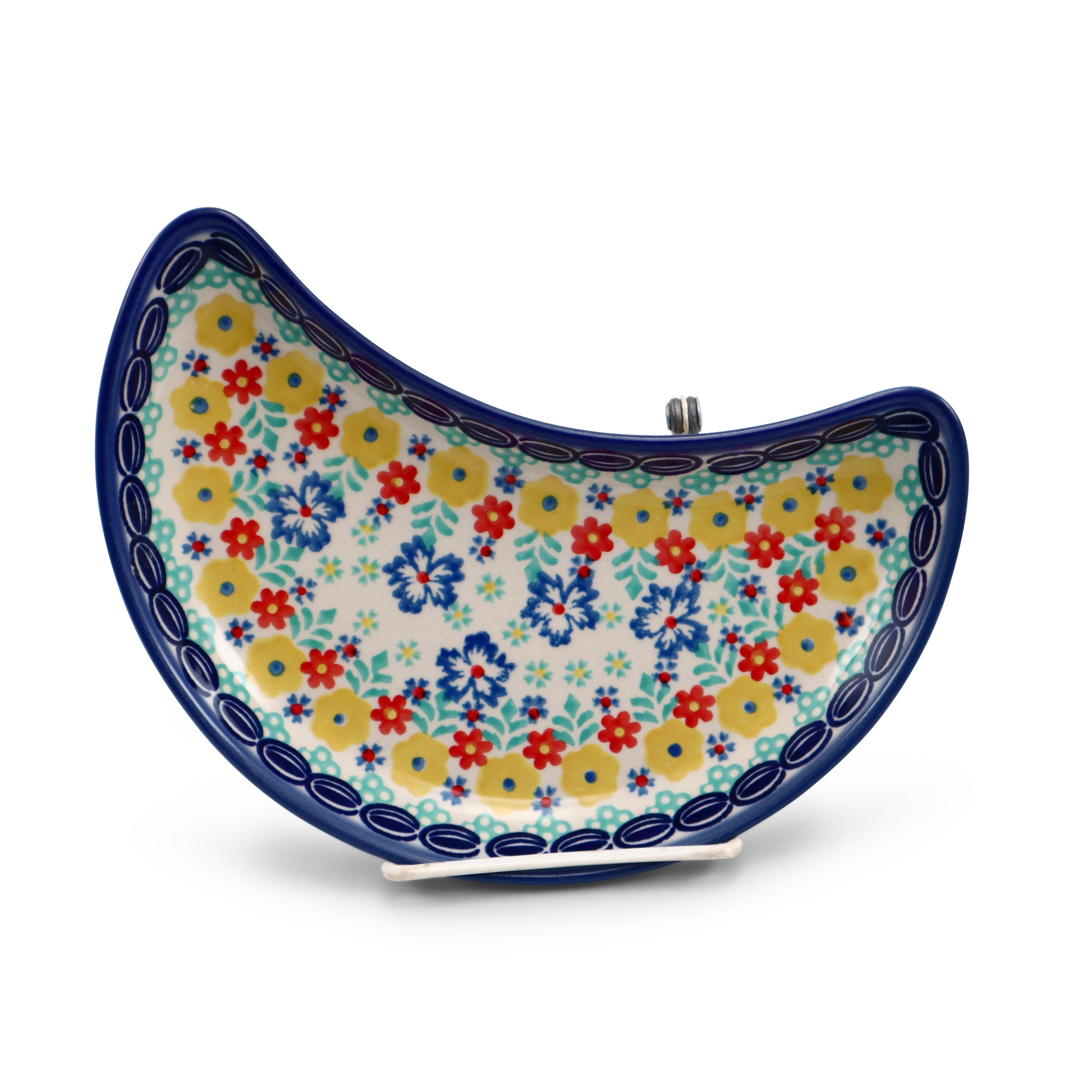 9"x5" Crescent Tray.Pattern: Banana Split