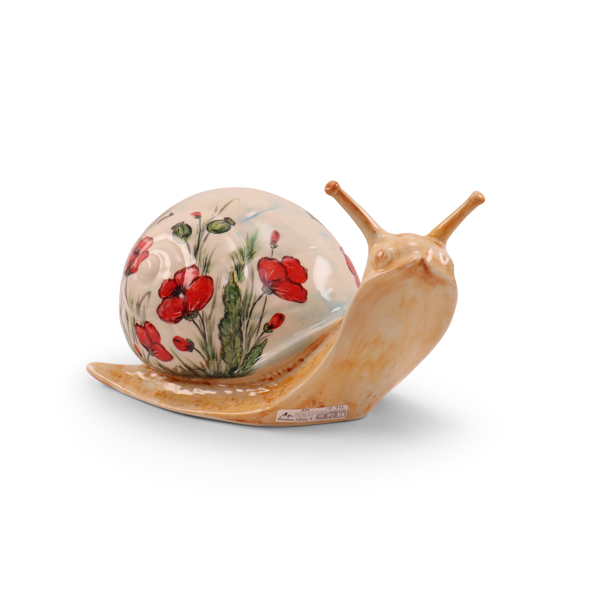 12"x8" Large Snail Figurine. Pattern: All About Poppy