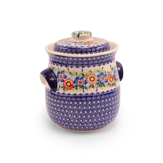 2L Hermetic Jar.Pattern: Summer Wreath