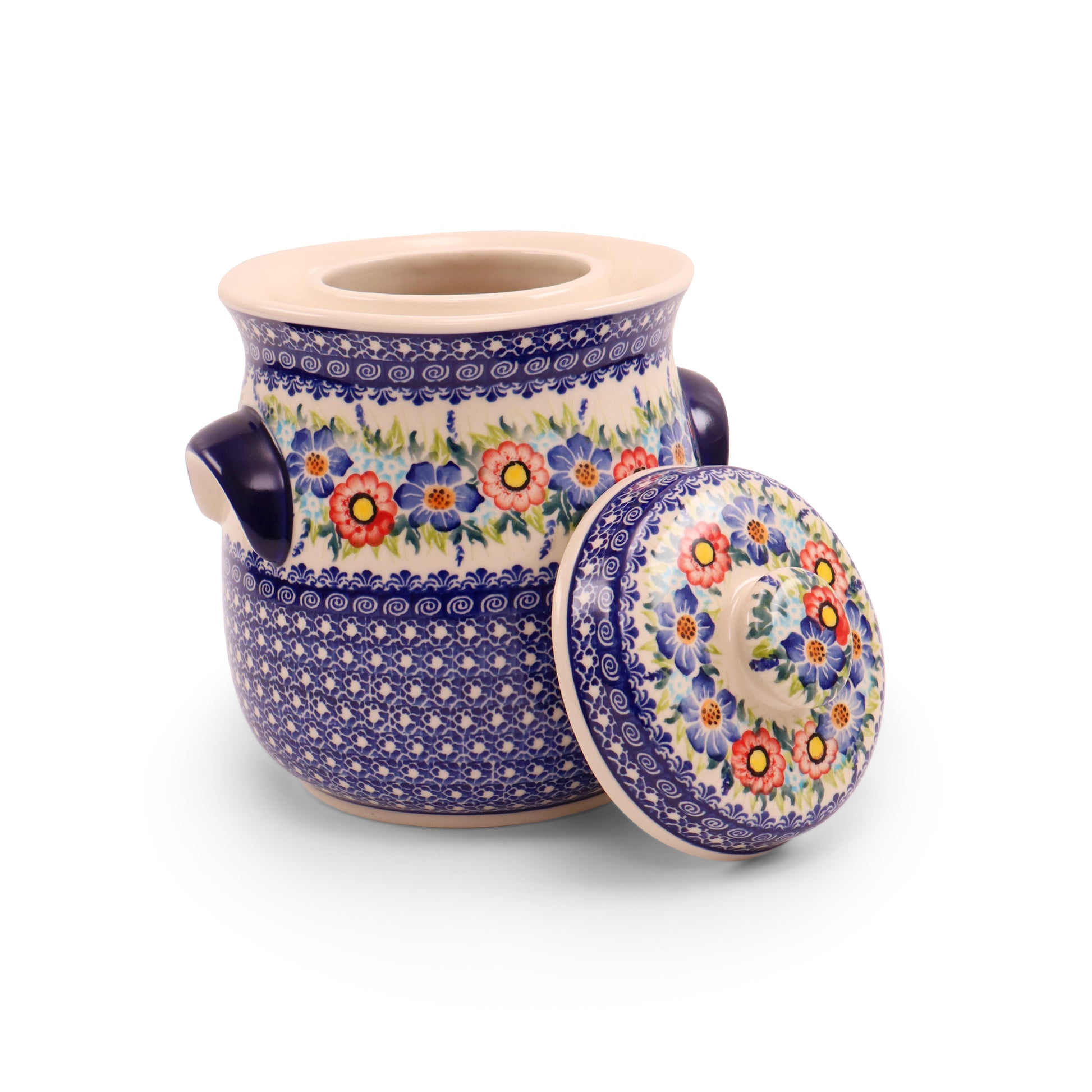 2L Hermetic Jar.Pattern: Summer Wreath