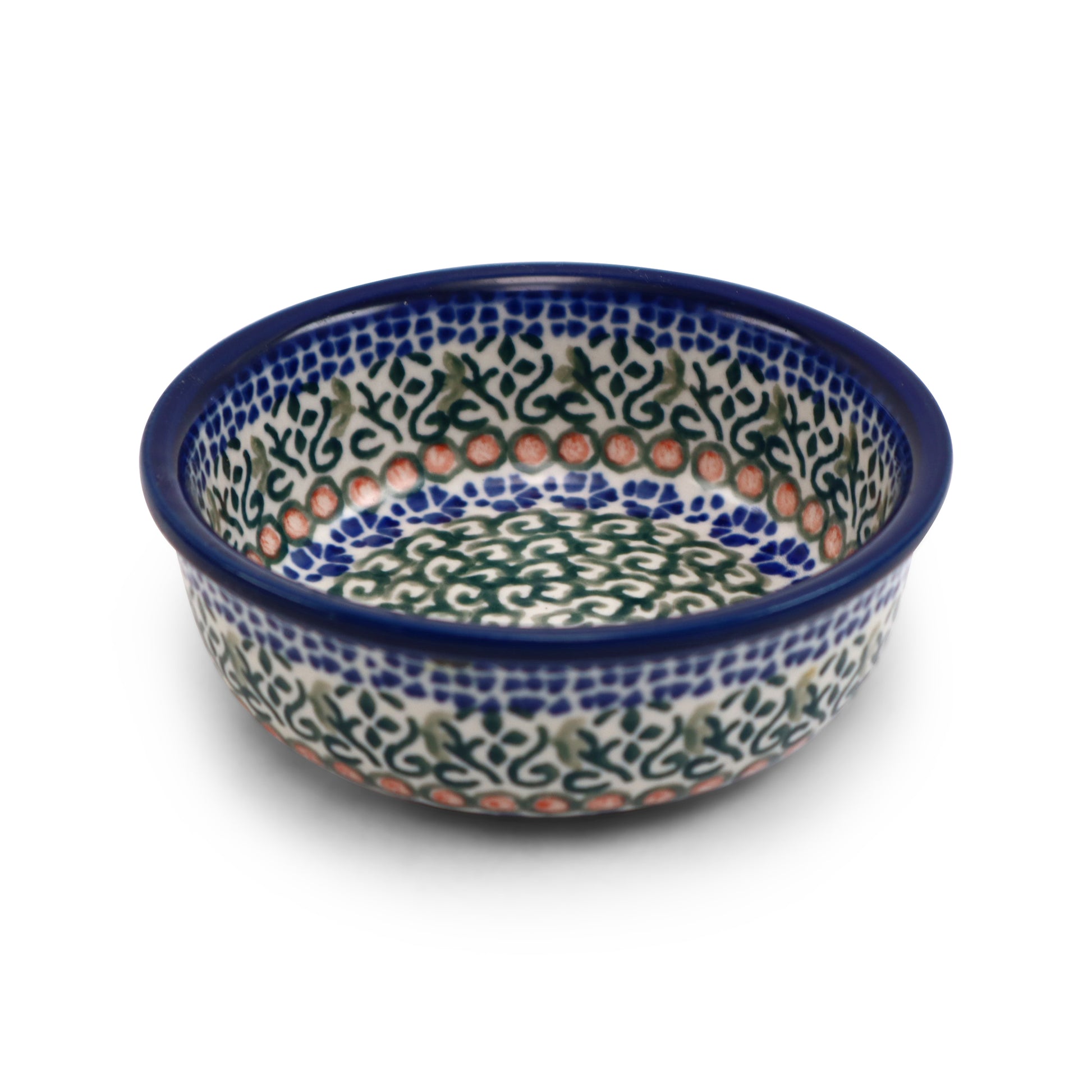 4.5"x1.5" Ridge Bowl.Pattern: Sweetpeas