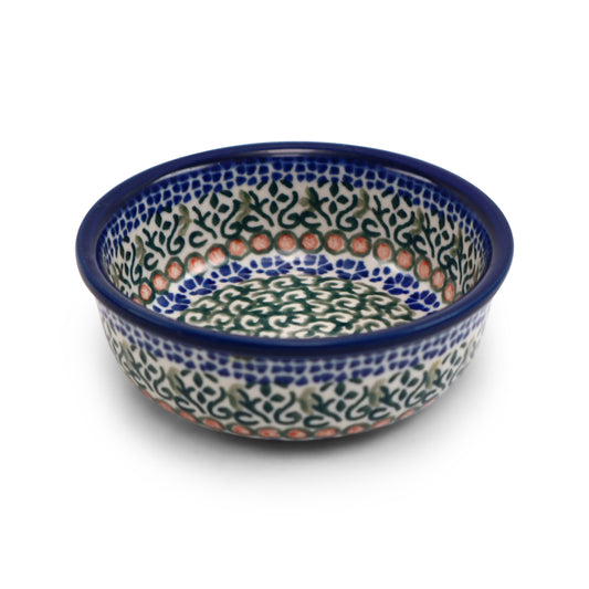 4.5"x1.5" Ridge Bowl.Pattern: Sweetpeas