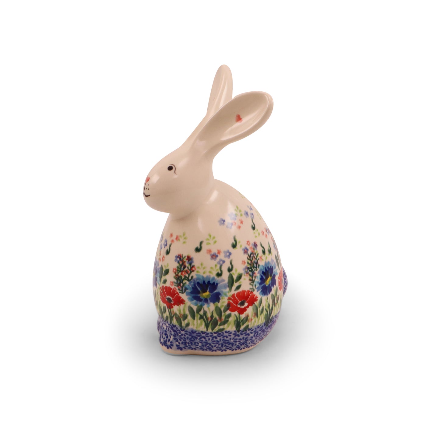 9" Bunny Figurine. Pattern: Maki Cornflower