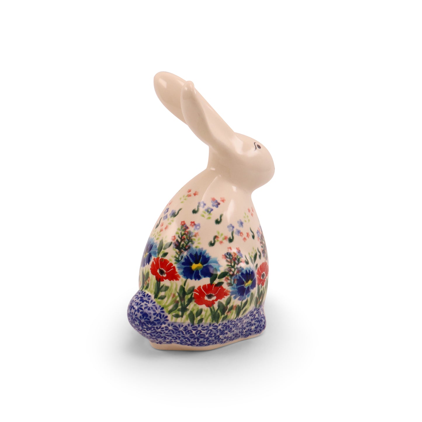 9" Bunny Figurine. Pattern: Maki Cornflower