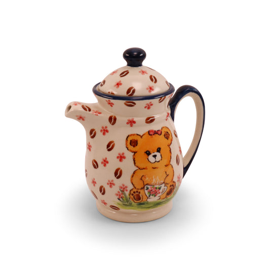 16oz Teapot LE. Pattern: Bear and Coffee