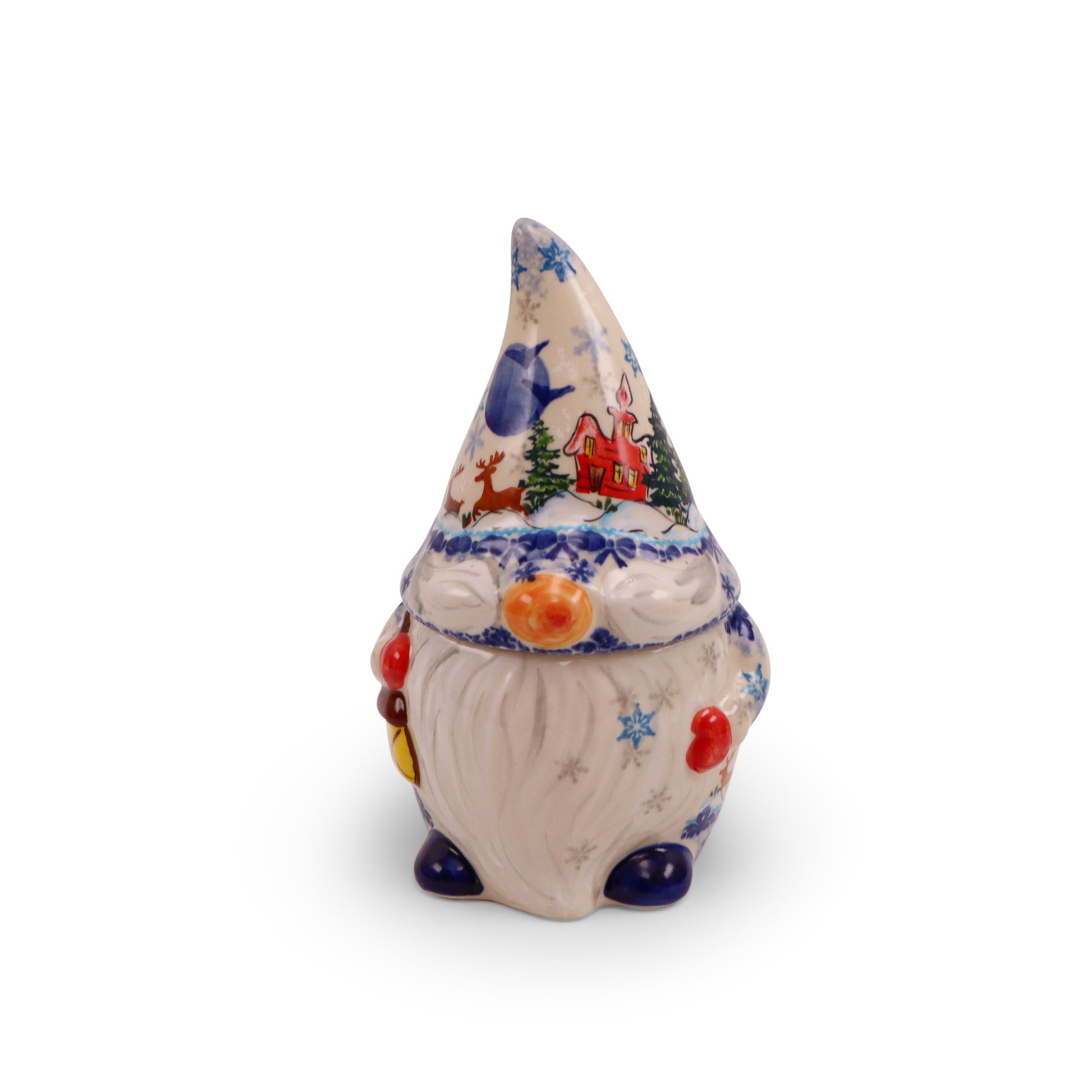 8.5"x6" Gnome Container, Pattern: North Pole