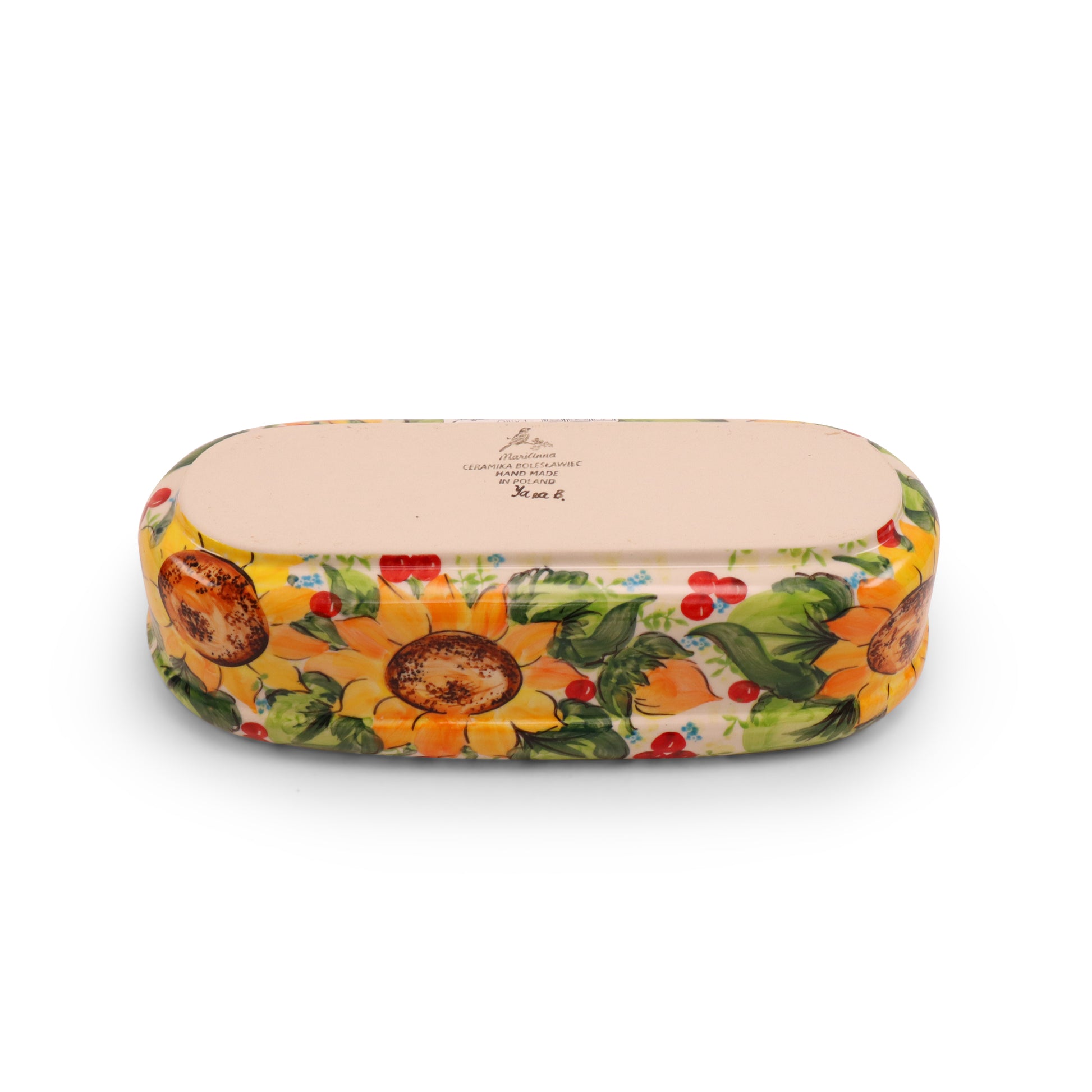 9"x4"x3" Flowerpot Cover. Pattern: Sunflower Power