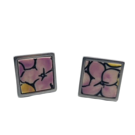 14mm Square Cufflinks. Pattern: A45P