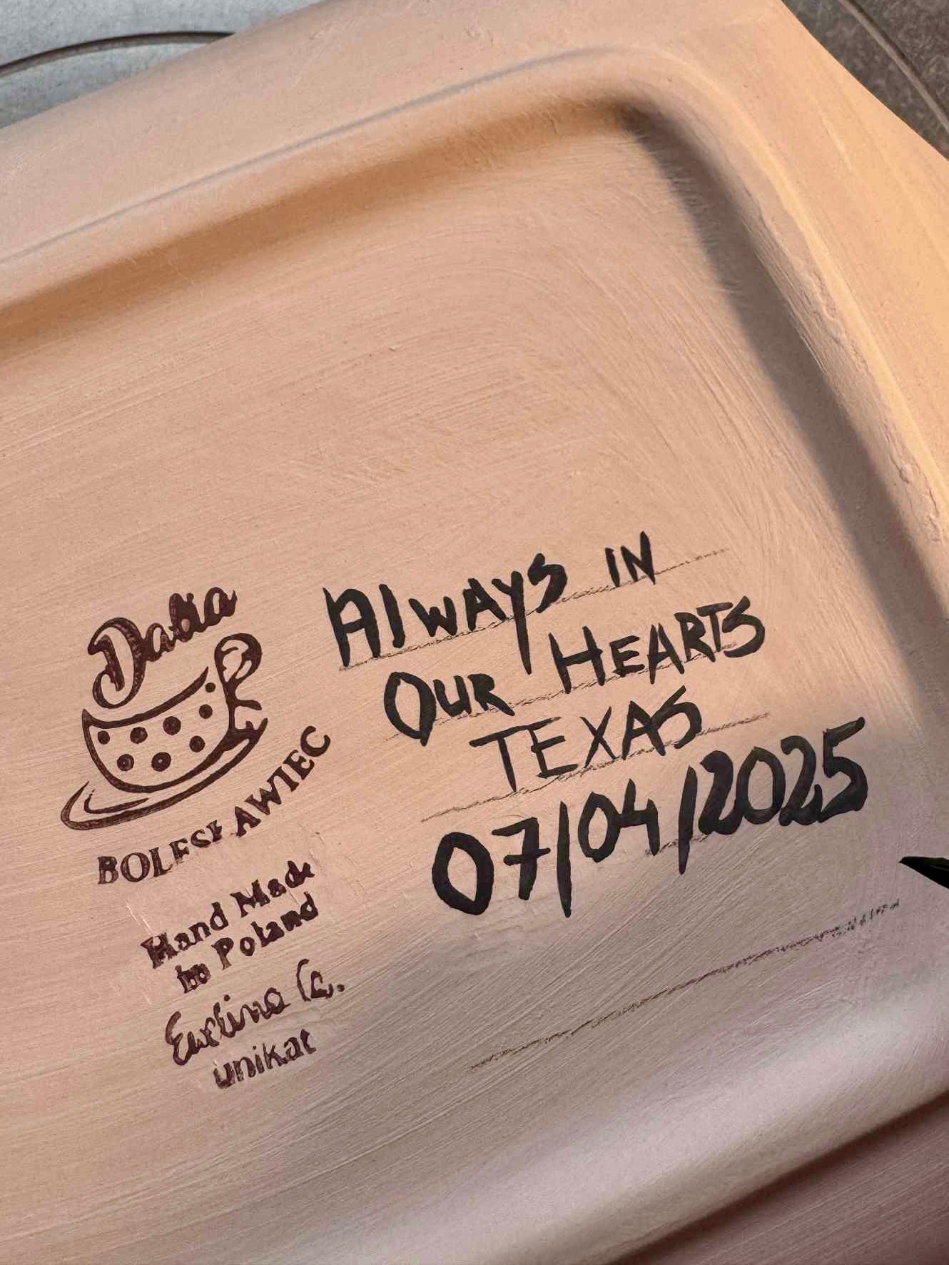 8x7 Heart plate preorder Pattern:Always in Our Hearts.
