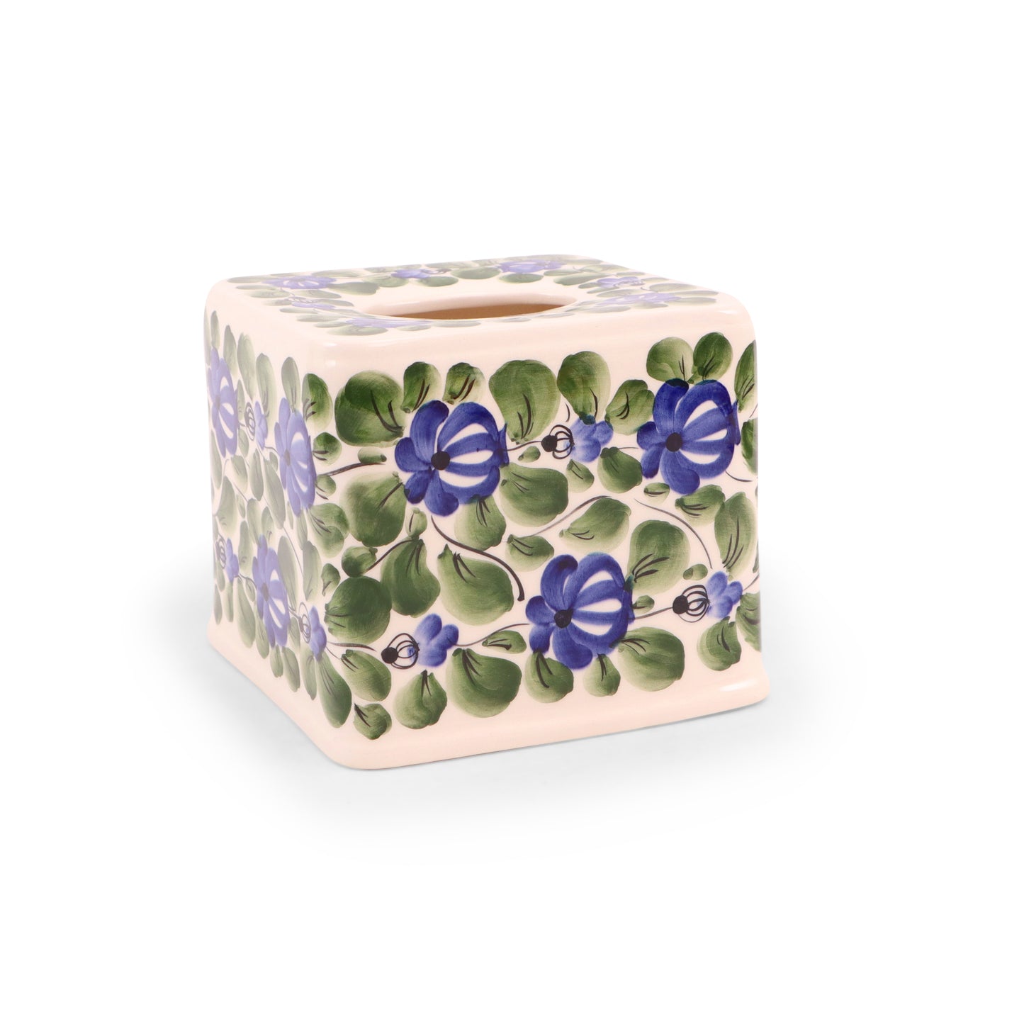 5"x5"x5" Tissue Box Container. Pattern: Blue Shade
