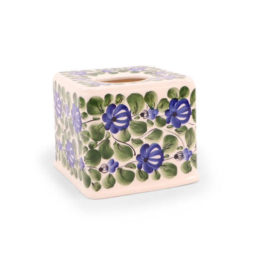 5"x5"x5" Tissue Box Container. Pattern: Blue Shade