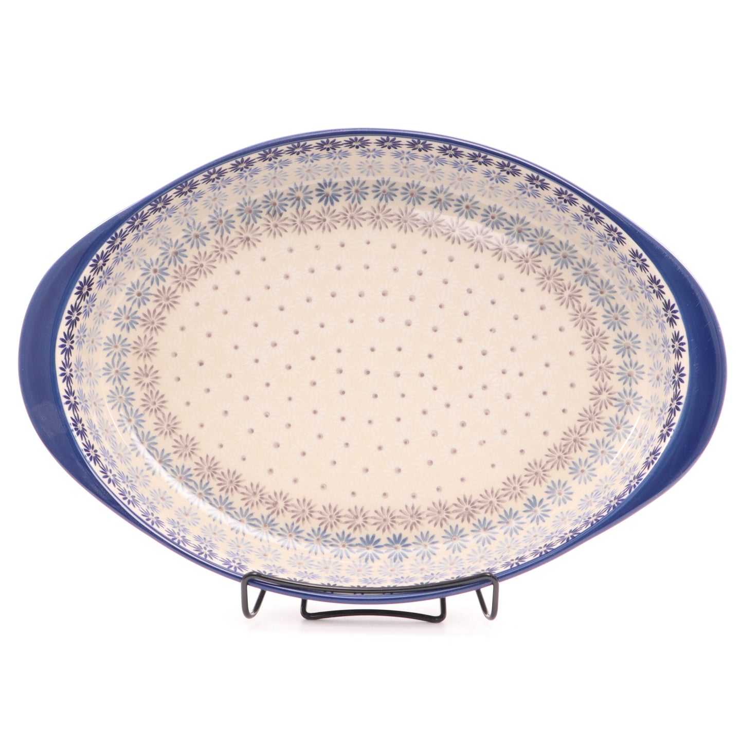 14"x10" Large Oval Baker Pattern: Fade to Greige