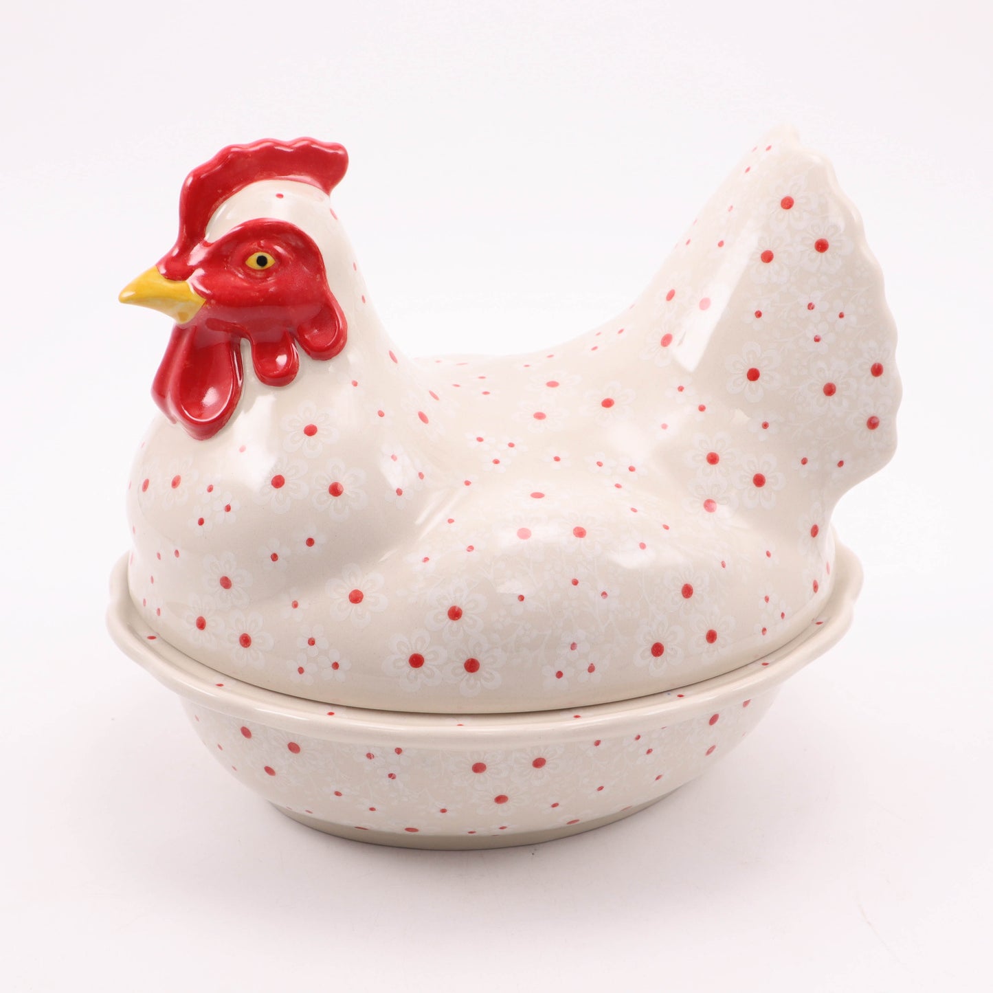 9"x8"x8" Hen Container. Pattern: Sugar and Spice