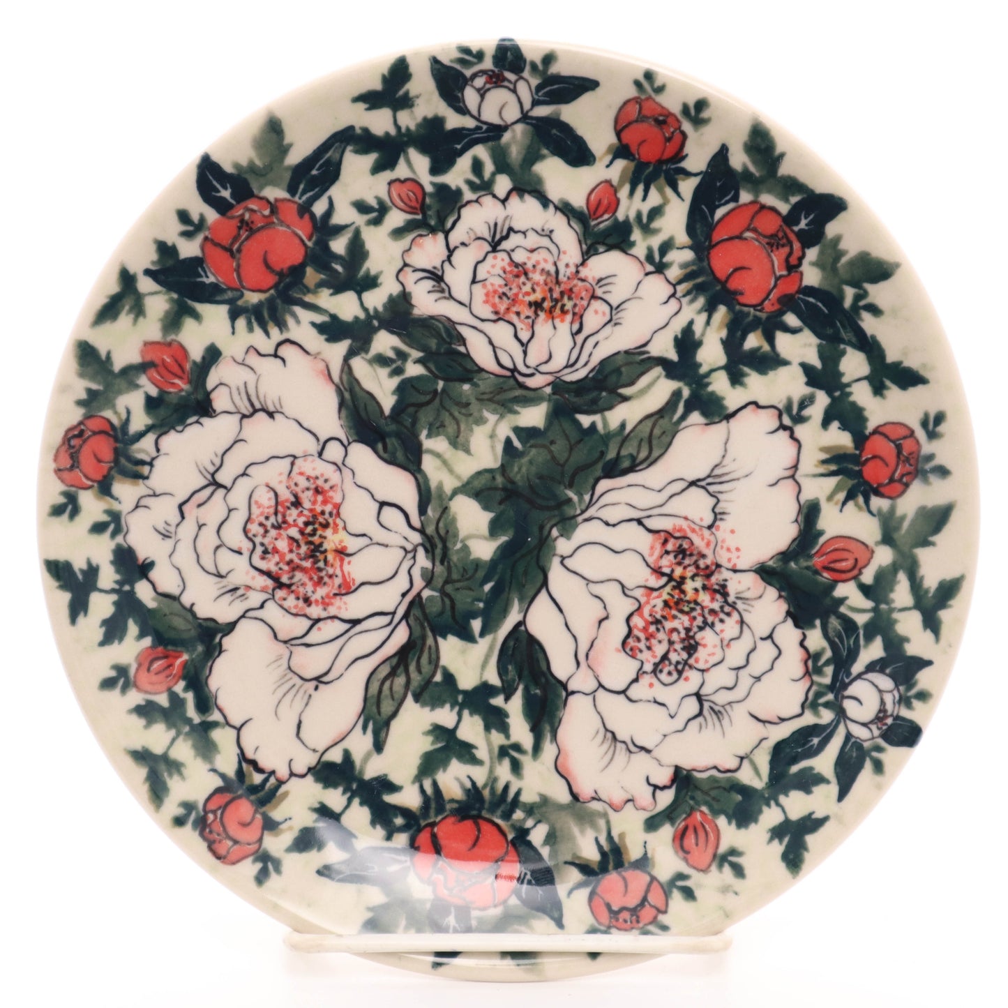 7.5" Plate. Pattern: Pink Rosebud B