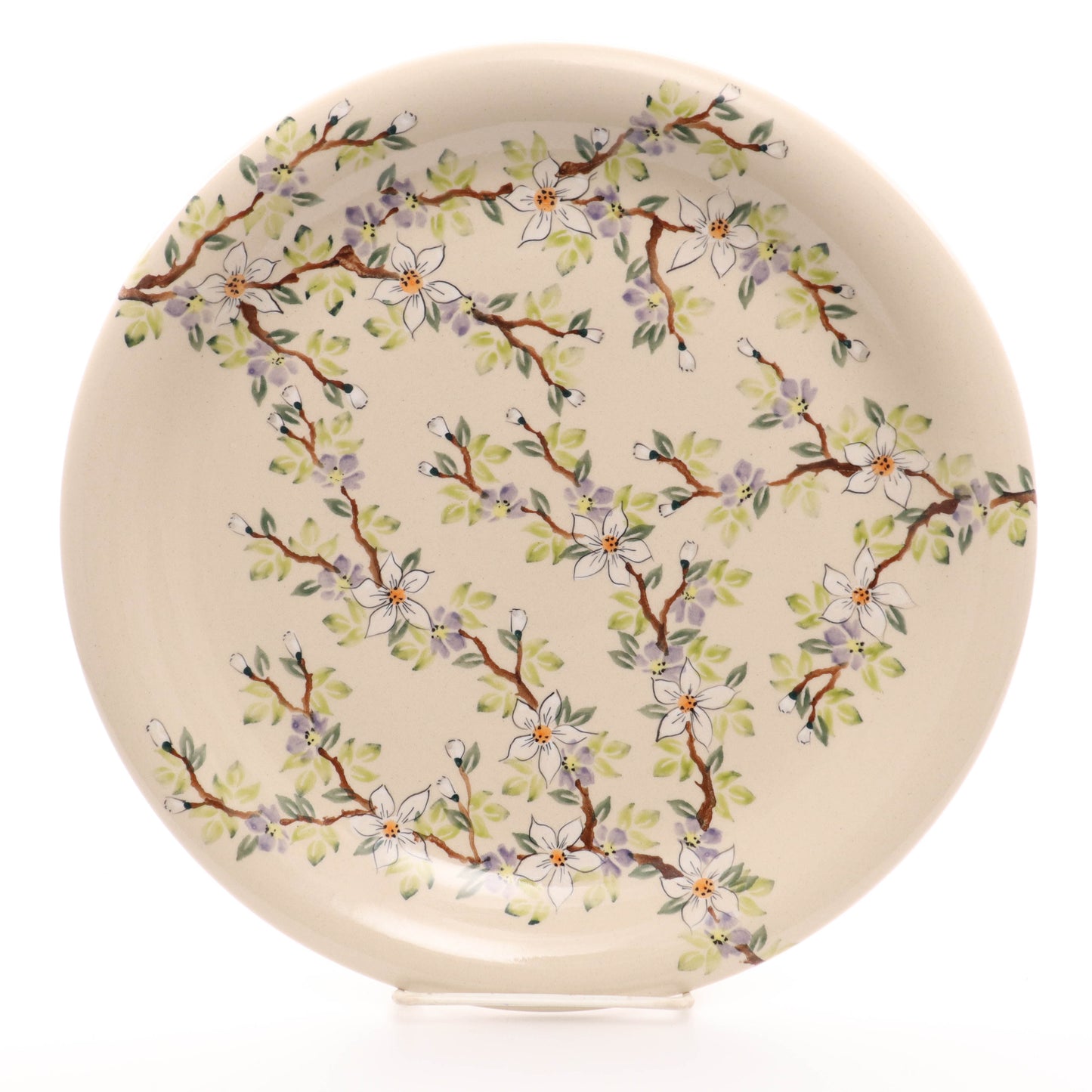 11.5" Plate.  Pattern:  Appple Blossom W/Blue