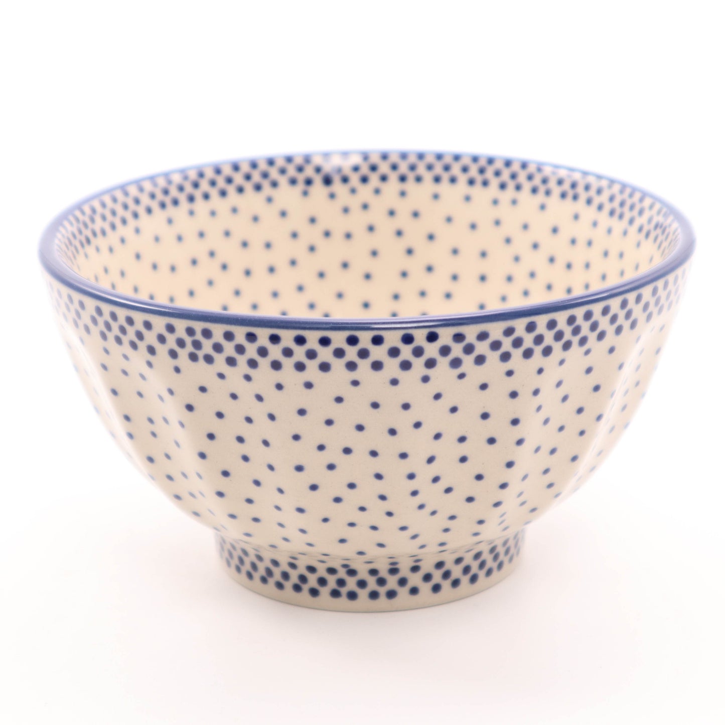 5" Fluted Bowl.  Pattern: Elegant Dots