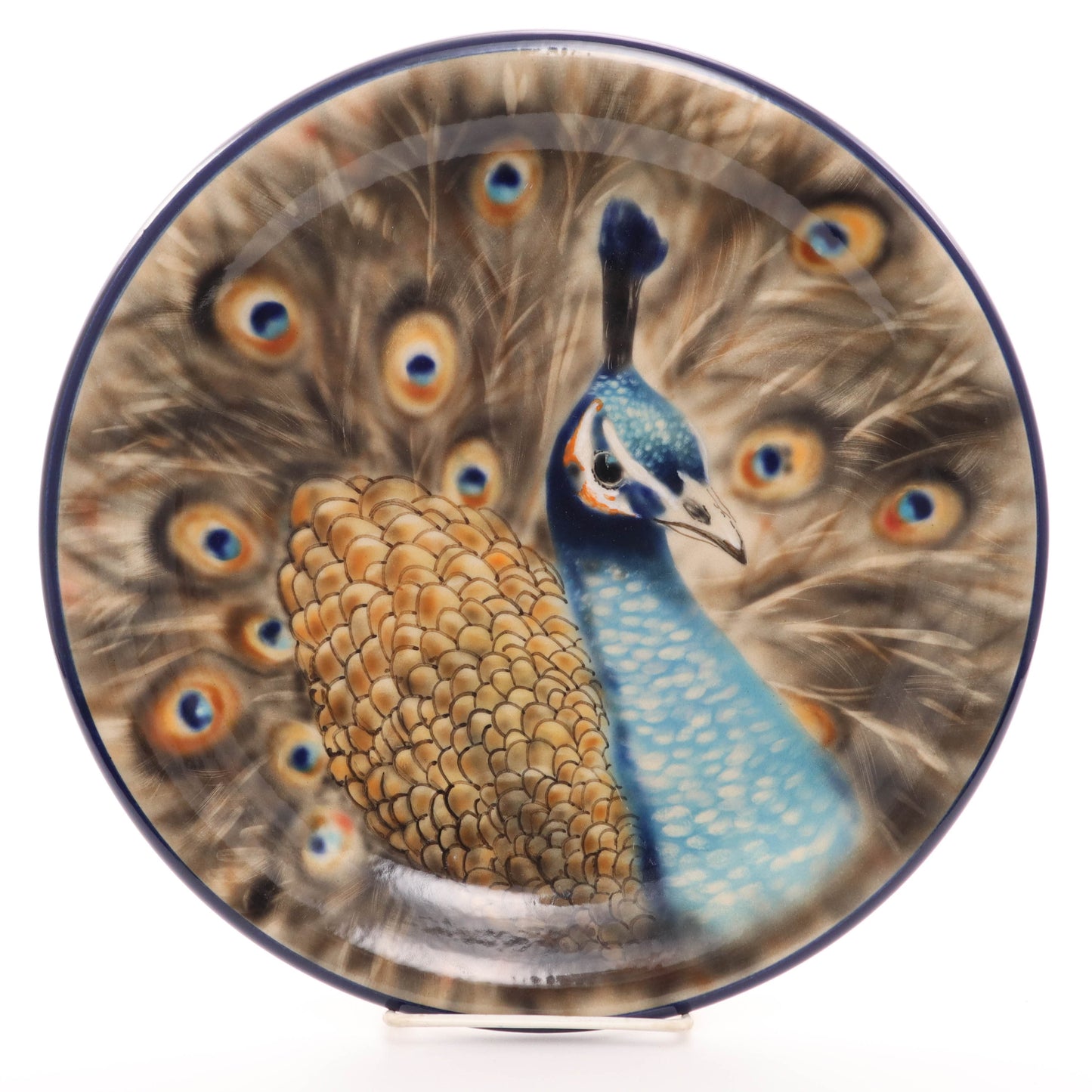 11.5" Masterpiece Plate. Pattern: Peacock