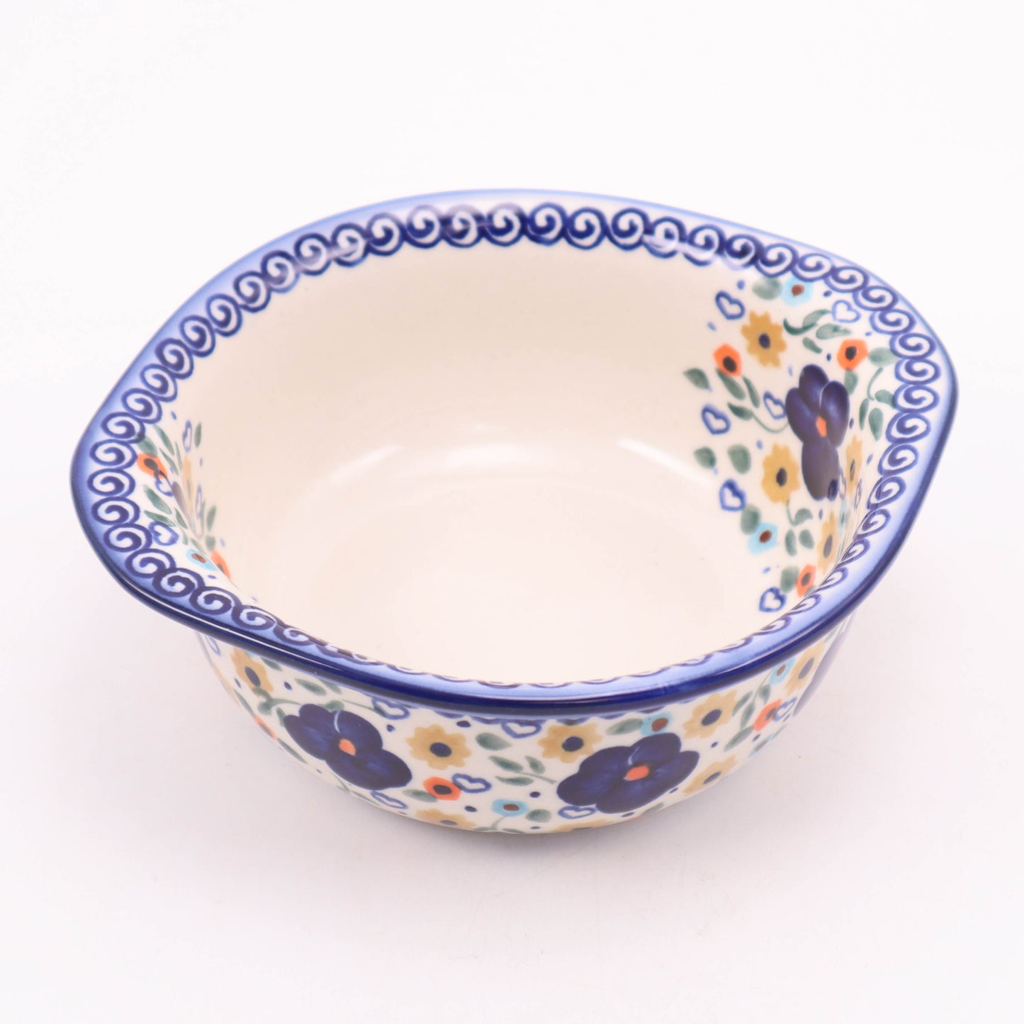 6.5" Soup Bowl with Handles. Pattern: Pick a Posy