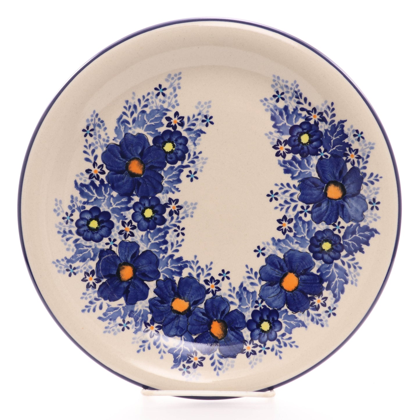 10" Plate . Pattern: Cobalt Wreath