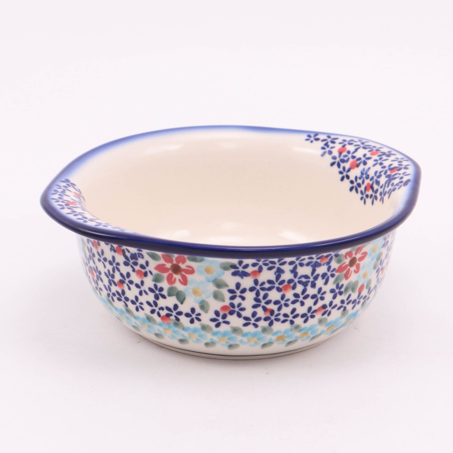 6.5" Soup Bowl with Handles. Pattern: Dainty Petals
