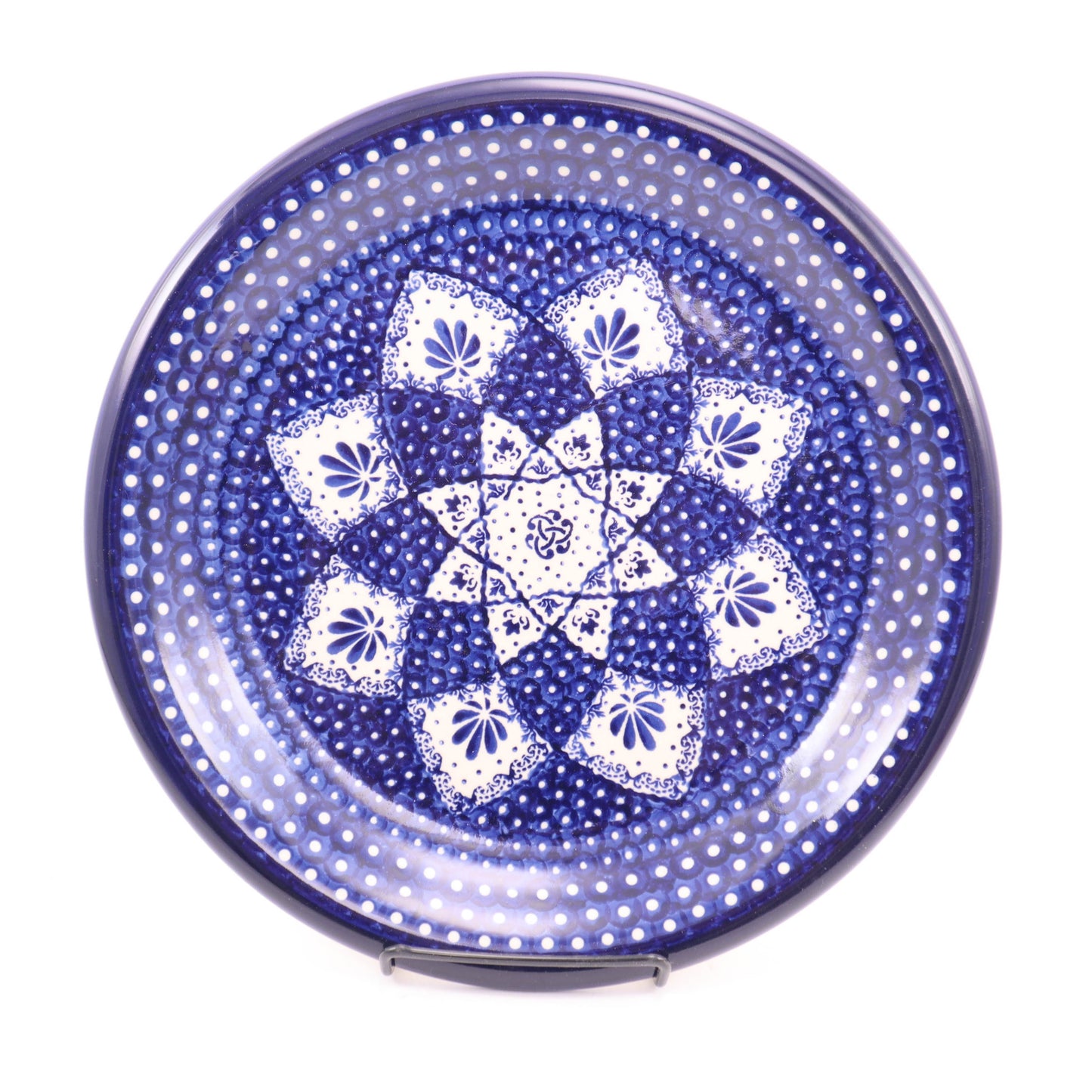 11.5" Plate. Pattern: Cobalt Lace