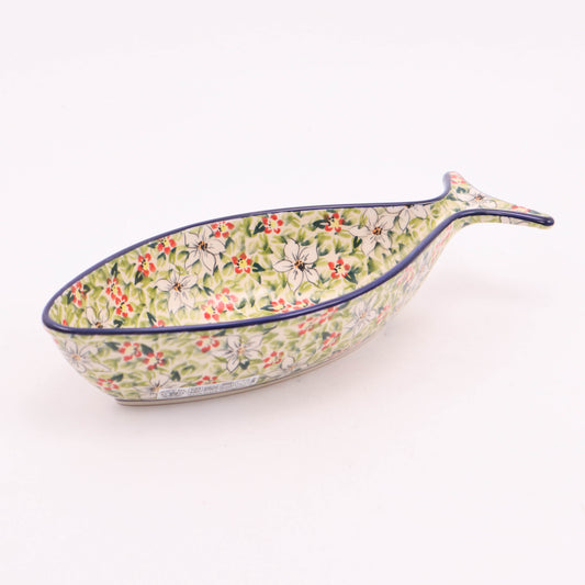 10"x4" Fish Bowl. Pattern: Spring Has Sprung