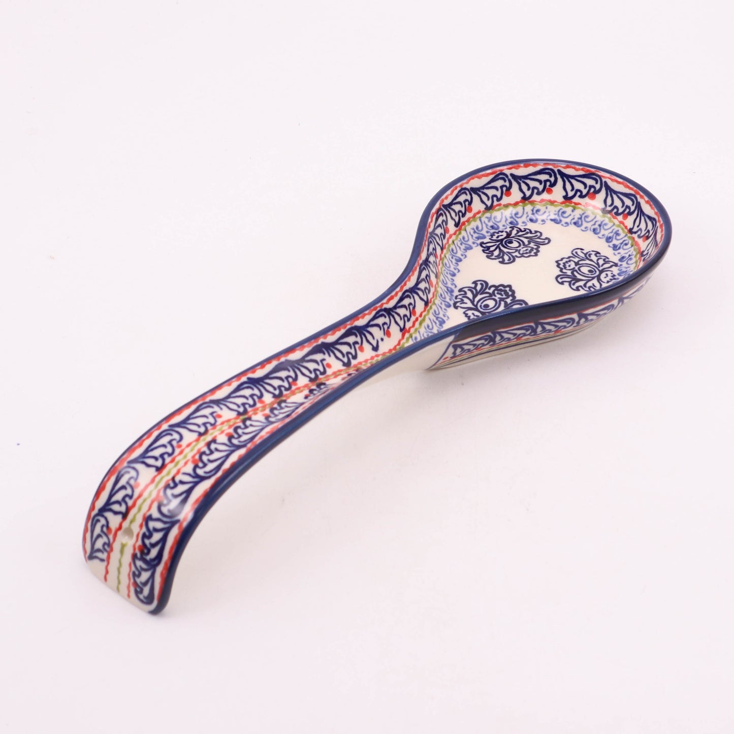 4"x12" Spoon Rest. Pattern: Blue Lace