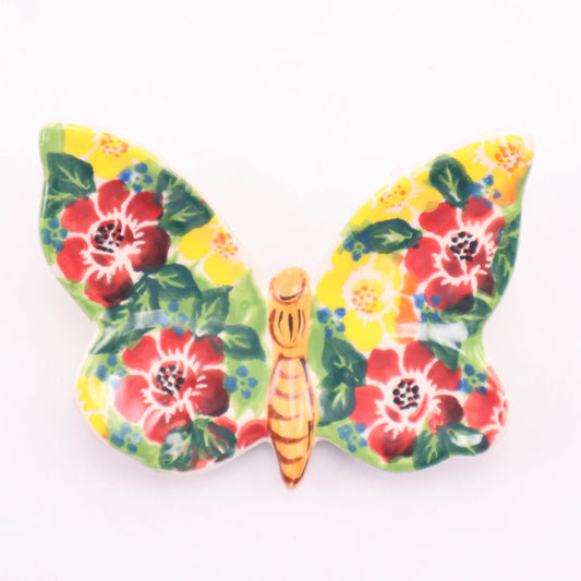 4"x4" Butterfly Figurine .Pattern: Cheerful Bouquet