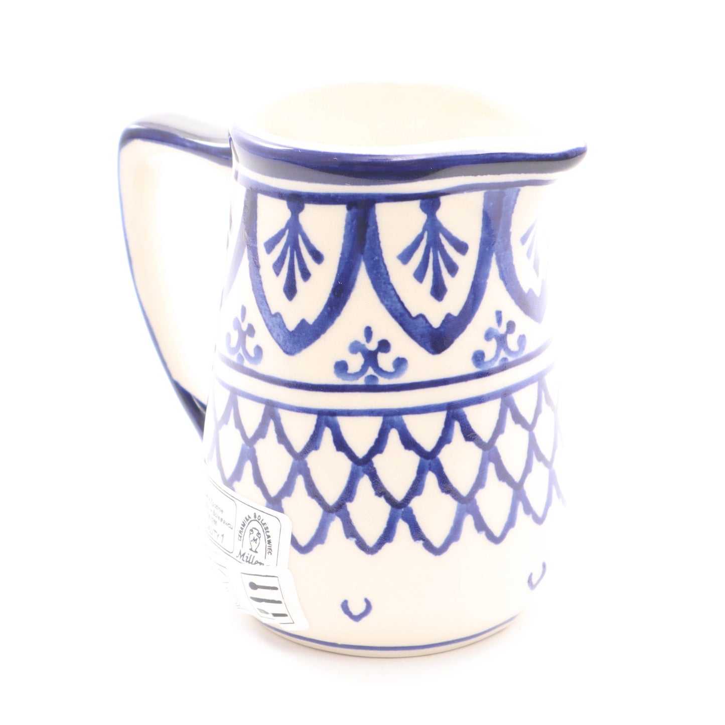 4" Candle in Creamer. Pattern: B94B. Scent: Willow