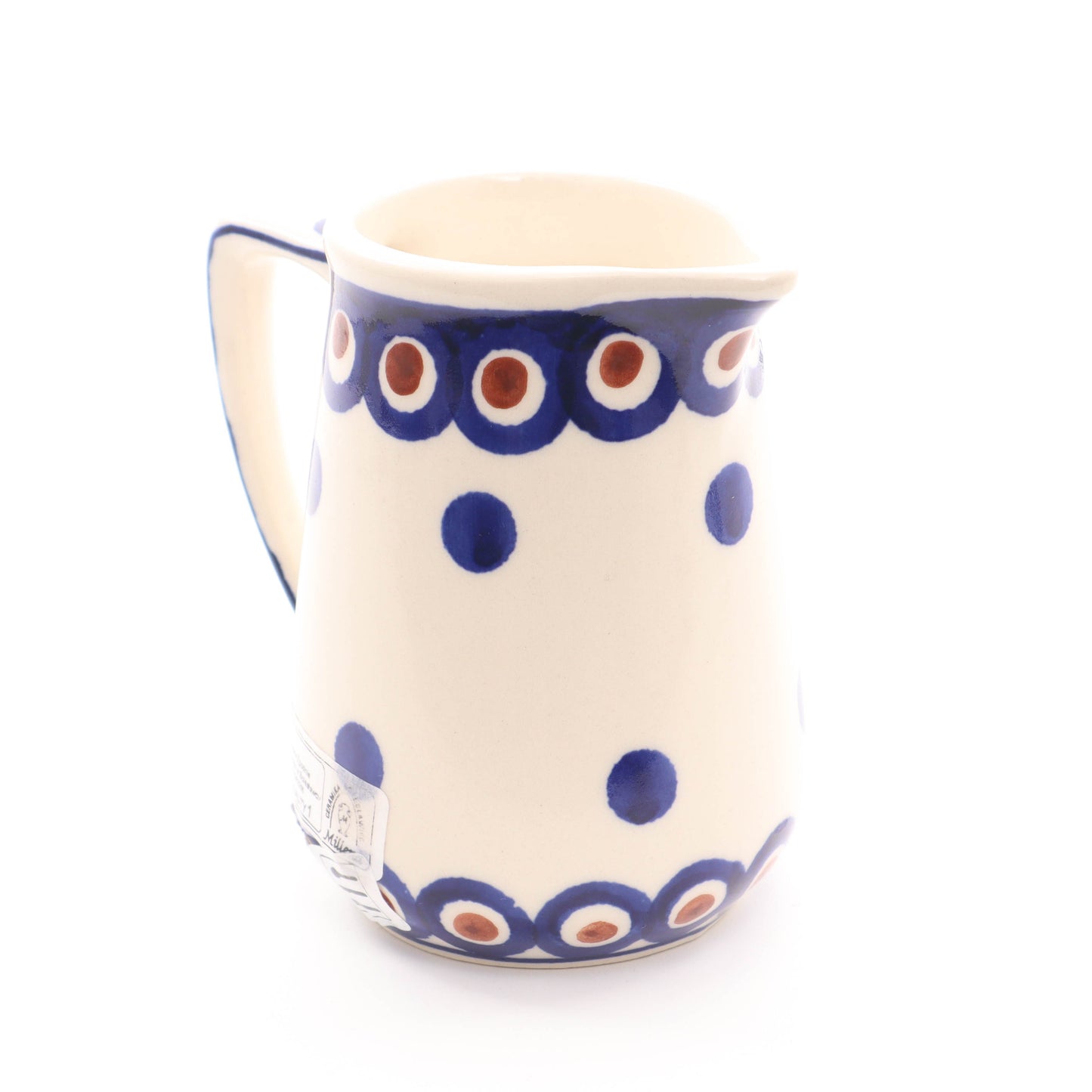 4" Candle in Creamer. Pattern: 043. Scent: Willow