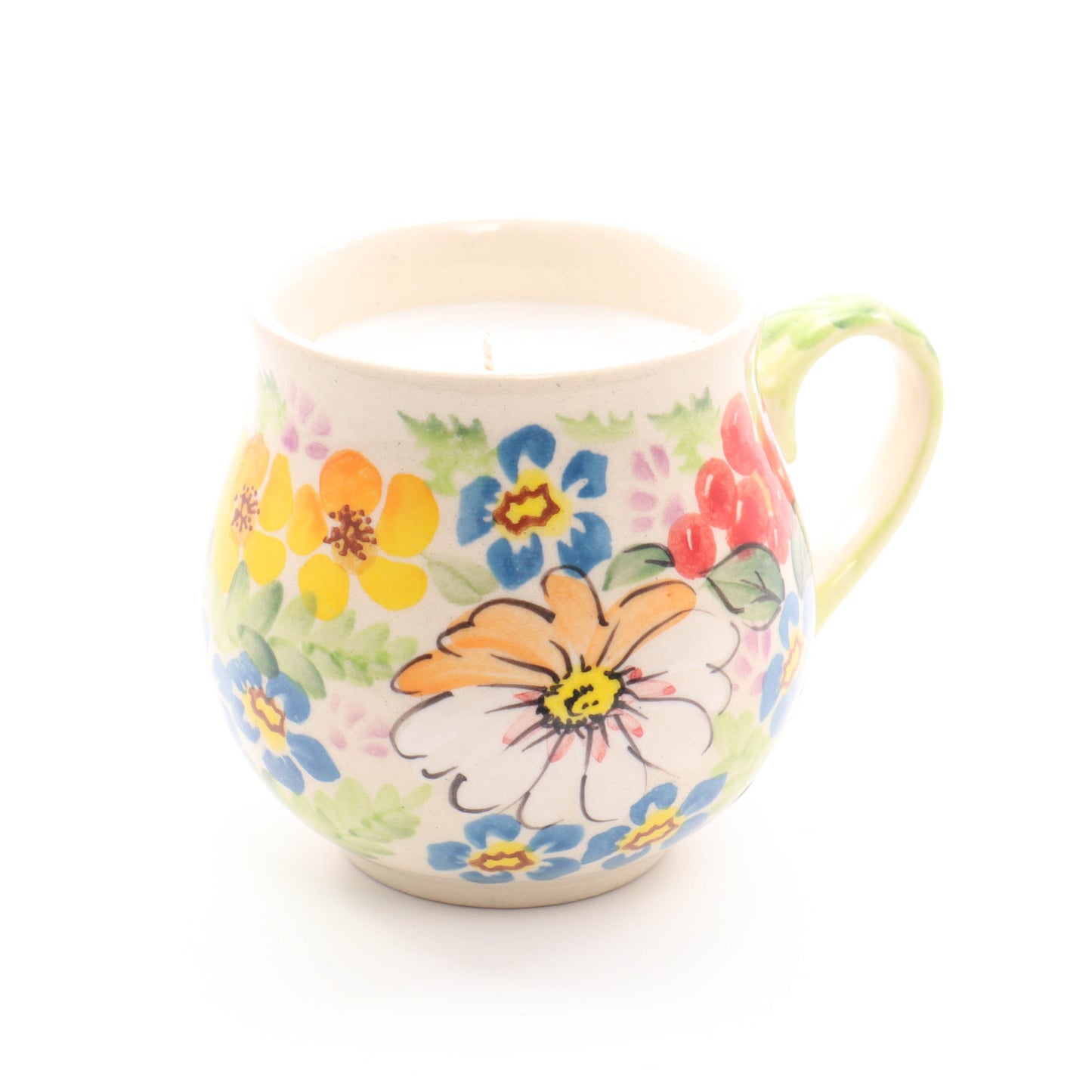 Small Belly Candle Mug. Pattern: A37. Scent: Dogwood Blossom