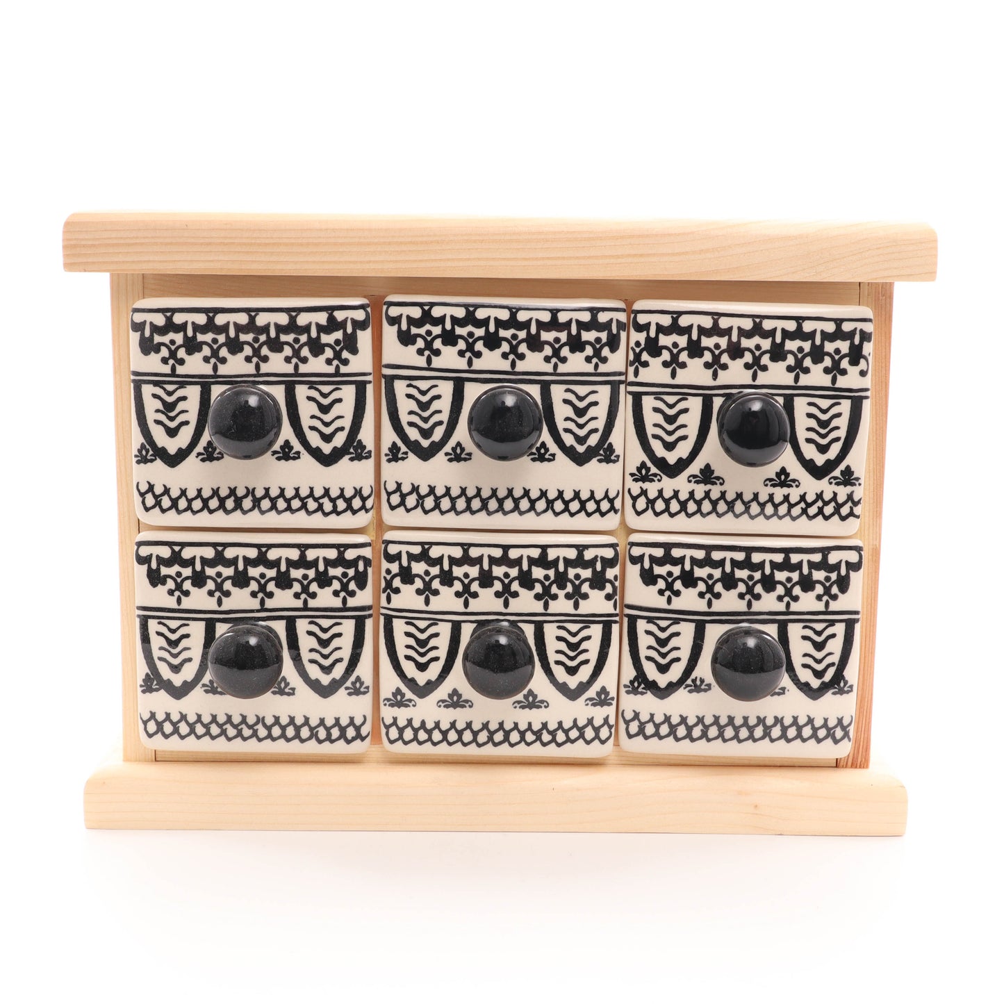 10"x4"x8" Wide Wooden Spice Box. Pattern: B102