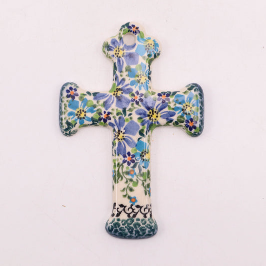 4"x5.5" Hanging Cross. Pattern: Morning Glory