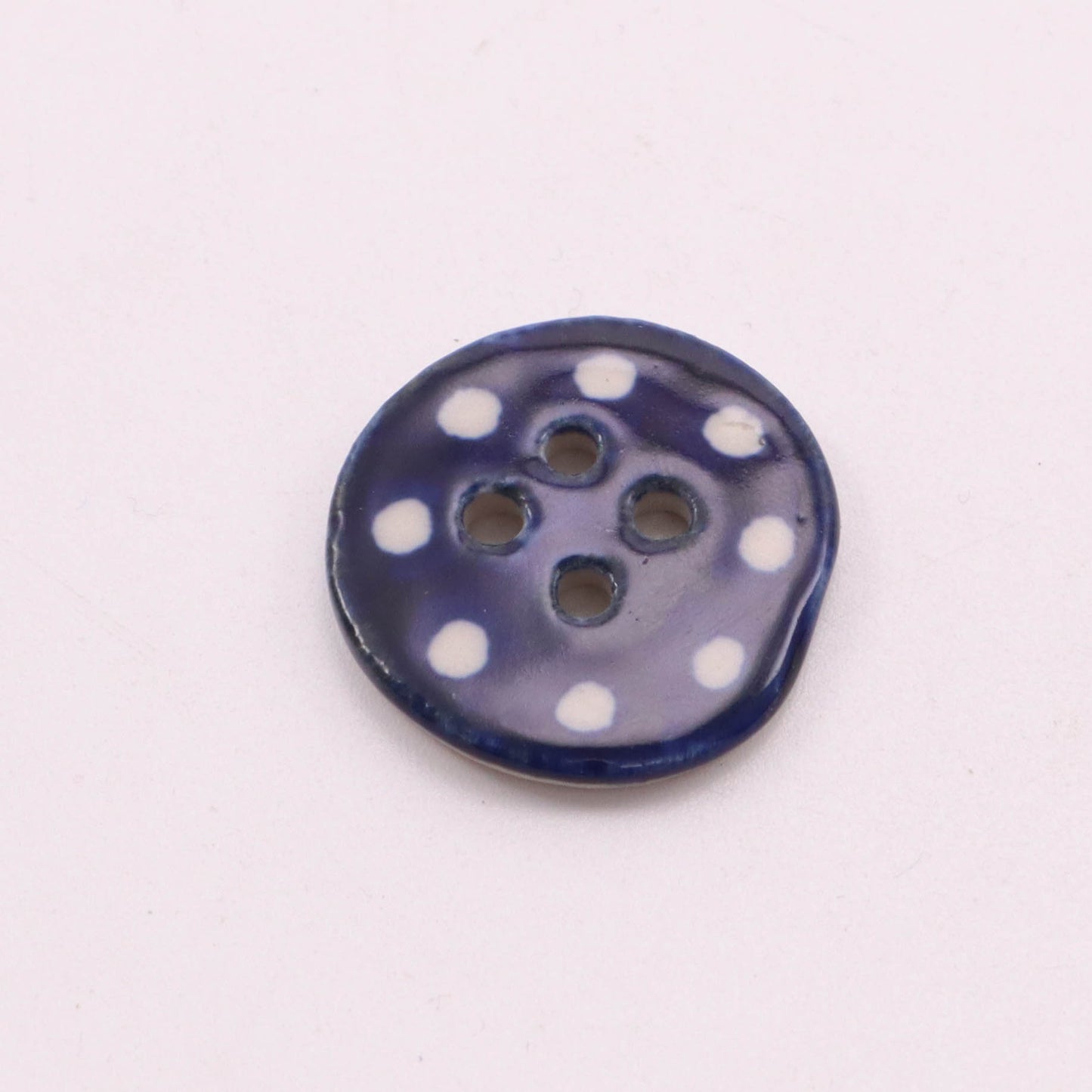 1" Ceramic Button. Pattern: Dots