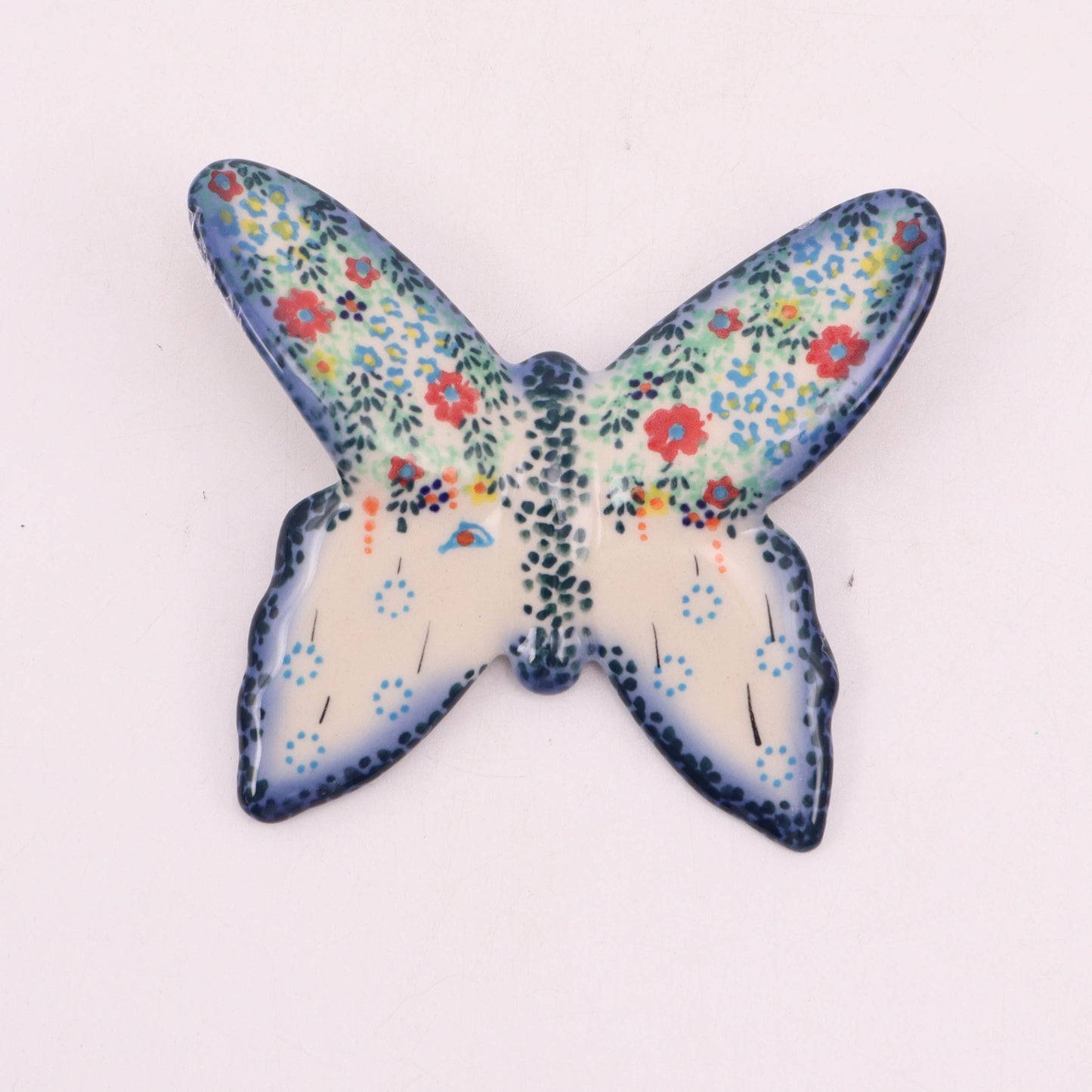 5"x4.5" Butterfly Figurine .Pattern: Spring Bouquet