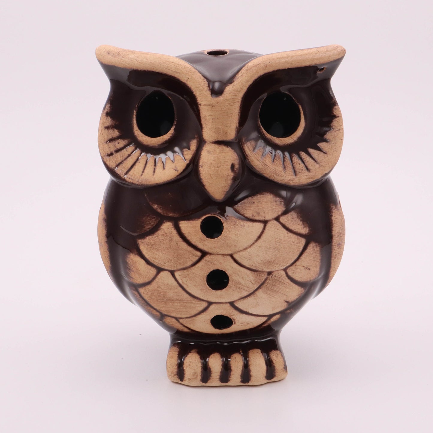 7"x9" Unglazed Owl Figurine. Pattern: Extra
