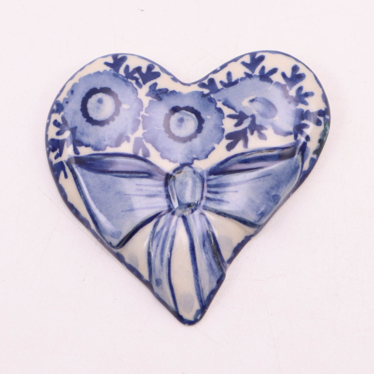 3"x3" Heart Magnet. Pattern: Watercolor Blossoms
