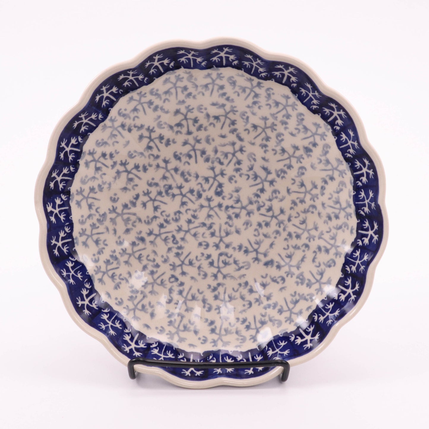 7.5" X 2" Scalloped Round Bowl.  Pattern: Frosted